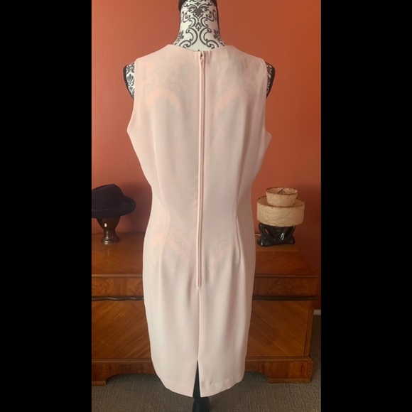 Vintage Two Piece Baby Pink Dress and Jacket Maggy London By Kenneth Nolan - Picture 11 of 13